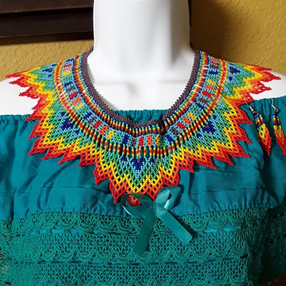 Hand made Mexican beaded necklace